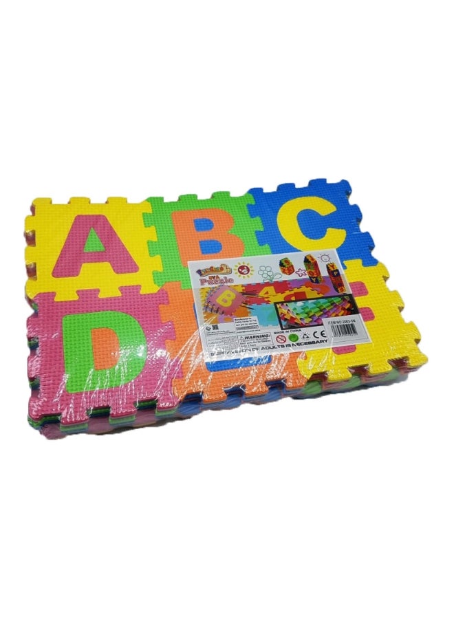 FAMILY CENTER 36-Piece Interlocking Alphabet And Numbers Reusable Floor Puzzle Eva Mat Set 30x30x1cm  - Image 3