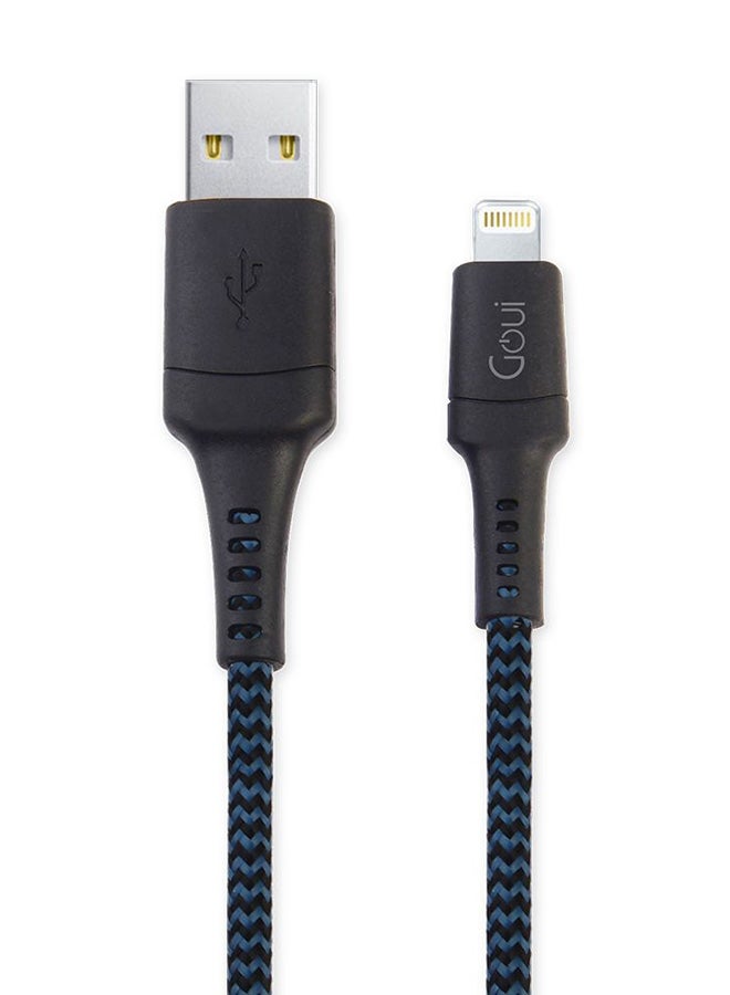 Goui 8PIN+ Tough Twist Braid Lightning To USB Cable Blue  - Image 2