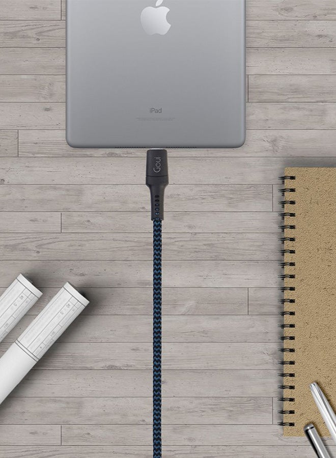 Goui 8PIN+ Tough Twist Braid Lightning To USB Cable Blue  - Image 3