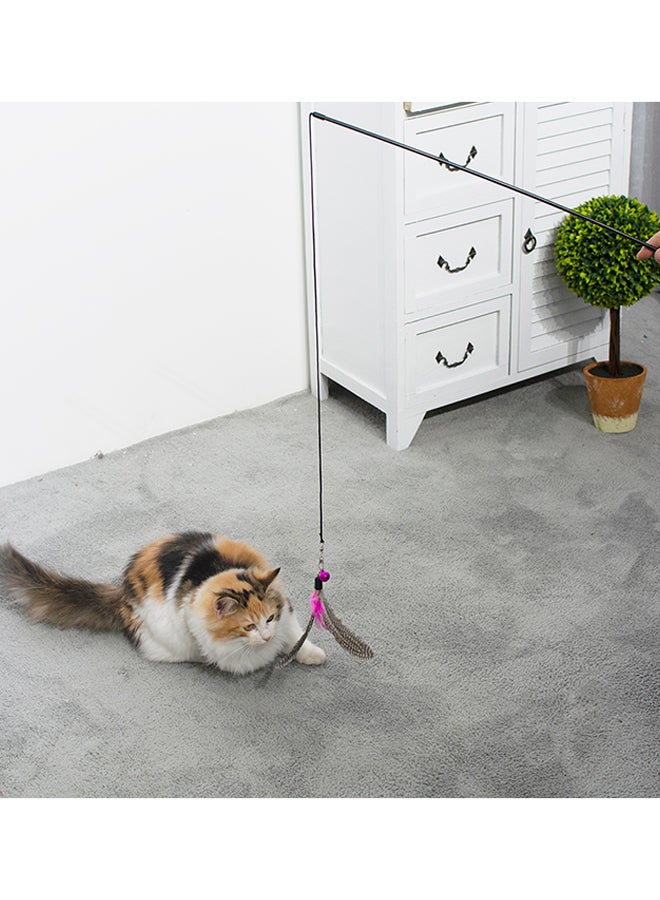 Generic 2-Piece Feather Cat Toys Multicolour 48cm  - Image 5