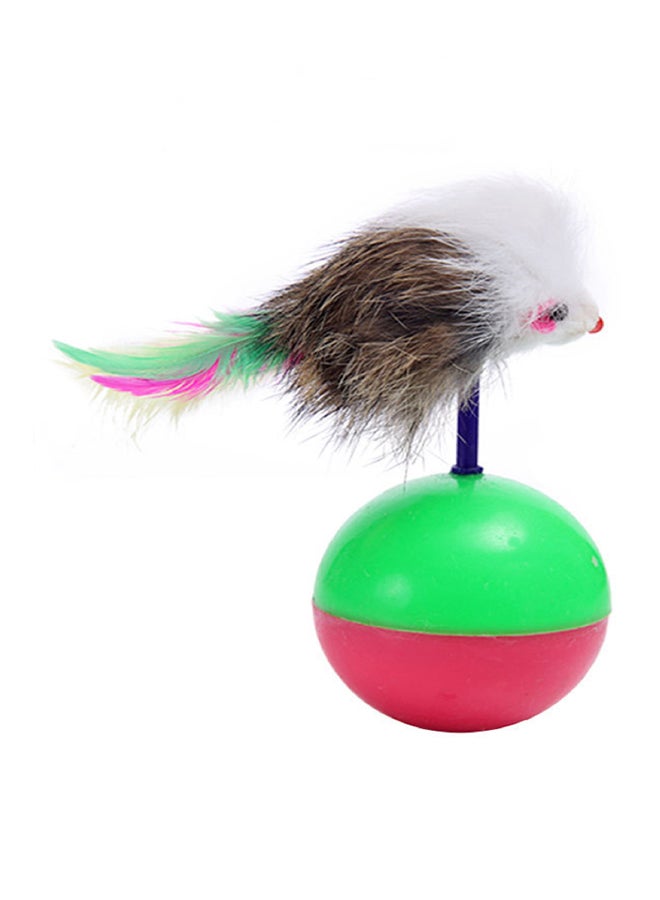 Feather Mouse Swinging Cat Toy Multicolour 5.5x12cm - Image 1