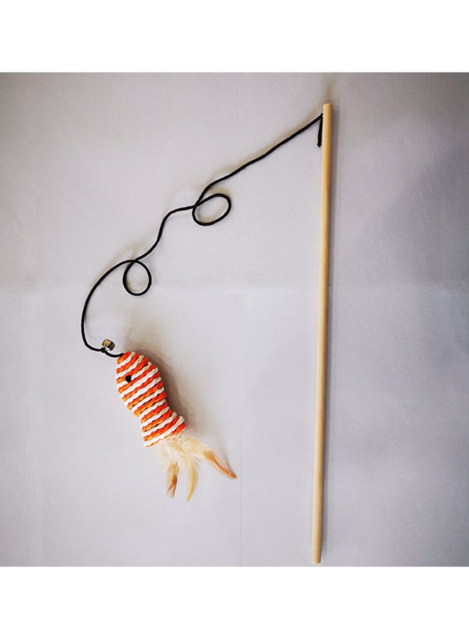 Generic Wooden Stick Funny Cat Stick Orange 40cm  - Image 2
