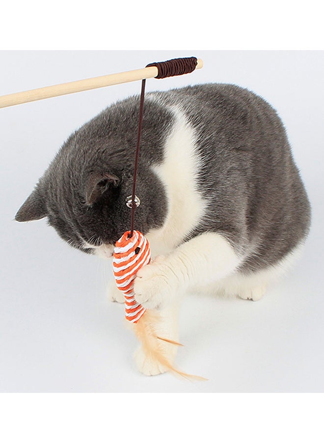 Generic Wooden Stick Funny Cat Stick Orange 40cm  - Image 3