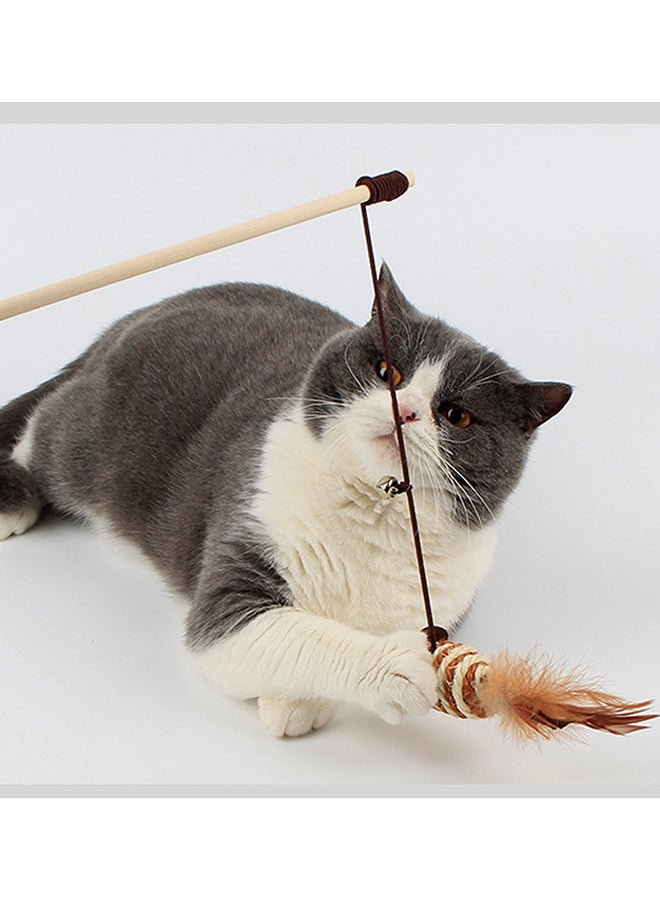 Generic Wooden Stick Funny Cat Stick Orange 40cm  - Image 4