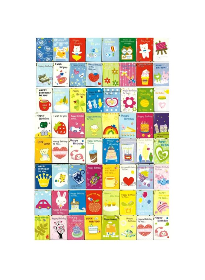 Pack Of 320 Mini Birthday Greeting Cards