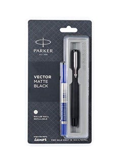 Vector Roller Ball Pen With Refill Set Black/Silver - v1603956394/N40787799A_2