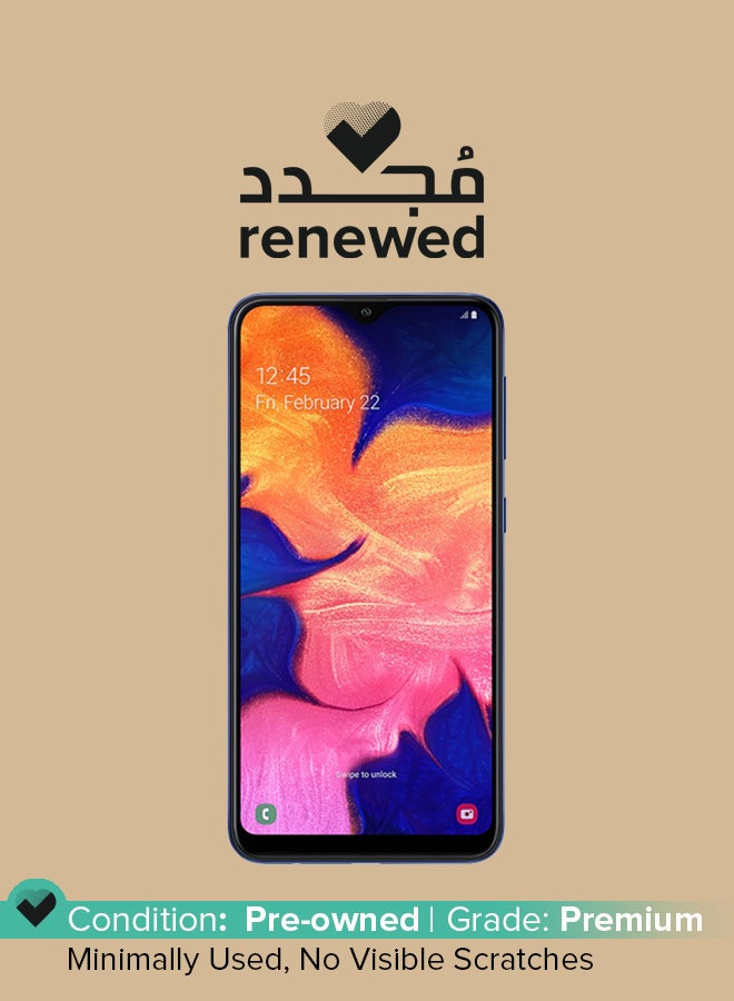 Samsung - Renewed - Galaxy A10 Dual SIM Blue 32GB 2GB RAM 4G LTE - Image 1