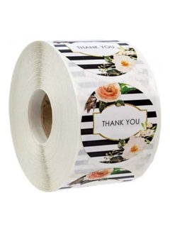 Premify 500-Piece Thank You Sticker Roll Multicolour  - Image 1