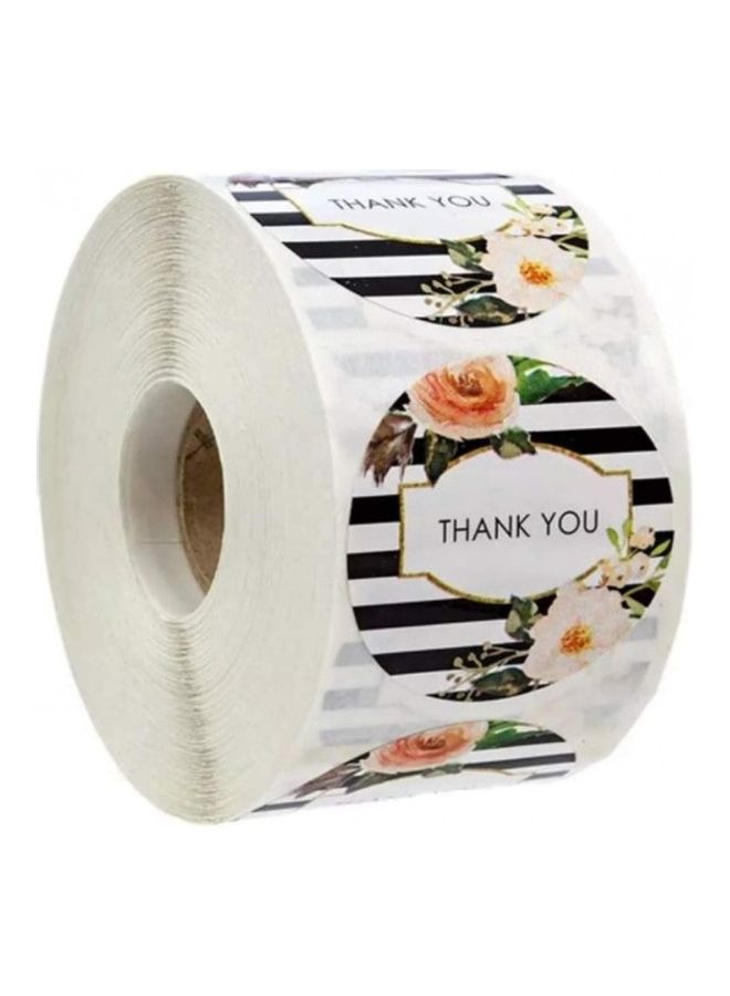 بريميفي بكرة ملصقات بعبارة "Thank You" من 500 قطعة . متعدد الألوان - Image 1