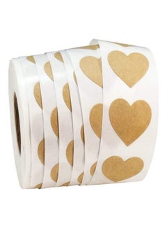Premify 300-Piece Kraft Labels Stickers Roll Brown/White  - Image 2