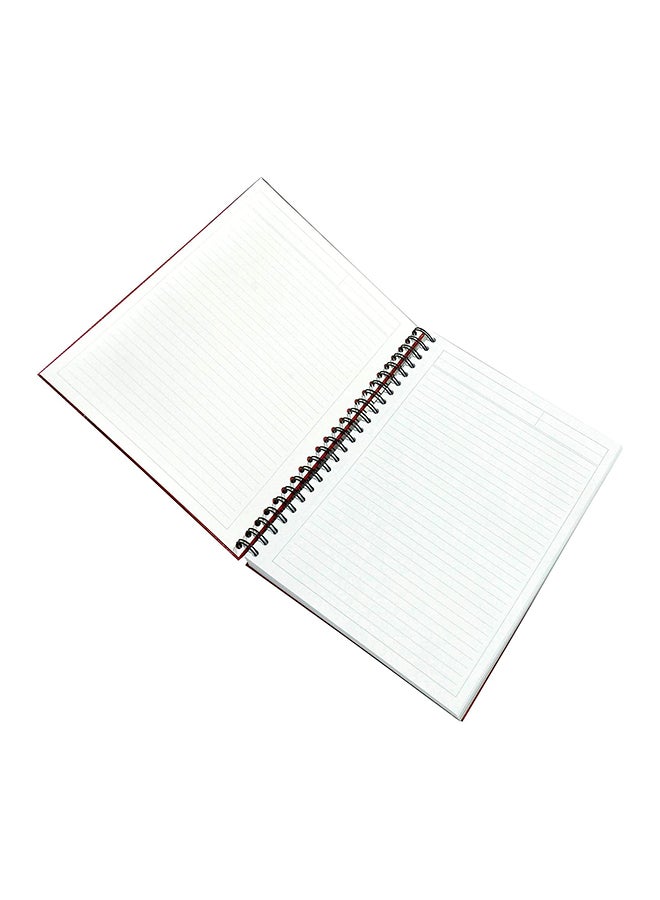 FIS 4 Subject Hard Cover Spiral A4 Notebook, 160 Pages Red/Pink - Image 2