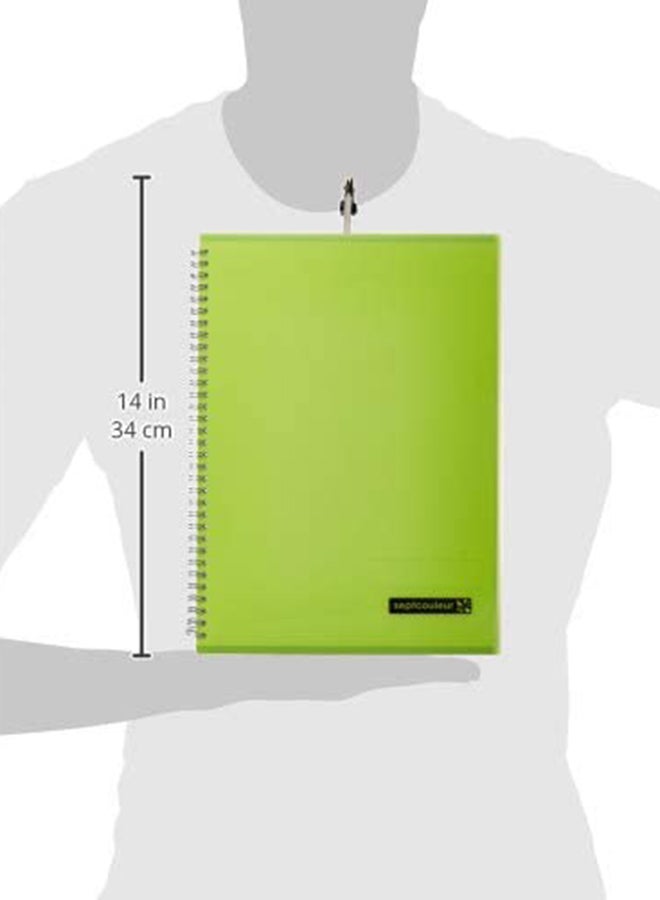 Maruman - Septcouleur A4 Notebook, 80 Pages Green - Image 1