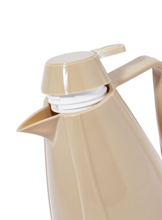 BASURRAH Plastic Vacuum Flask Beige 1Liters  - Image 3