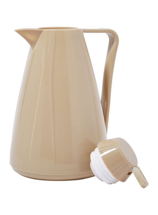 BASURRAH Plastic Vacuum Flask Beige 1Liters  - Image 2