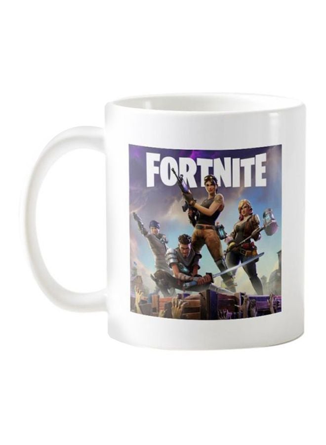 فرست بيس - كوب قهوة مطبوع عليه اسم لعبة Fortnite أبيض - Image 1