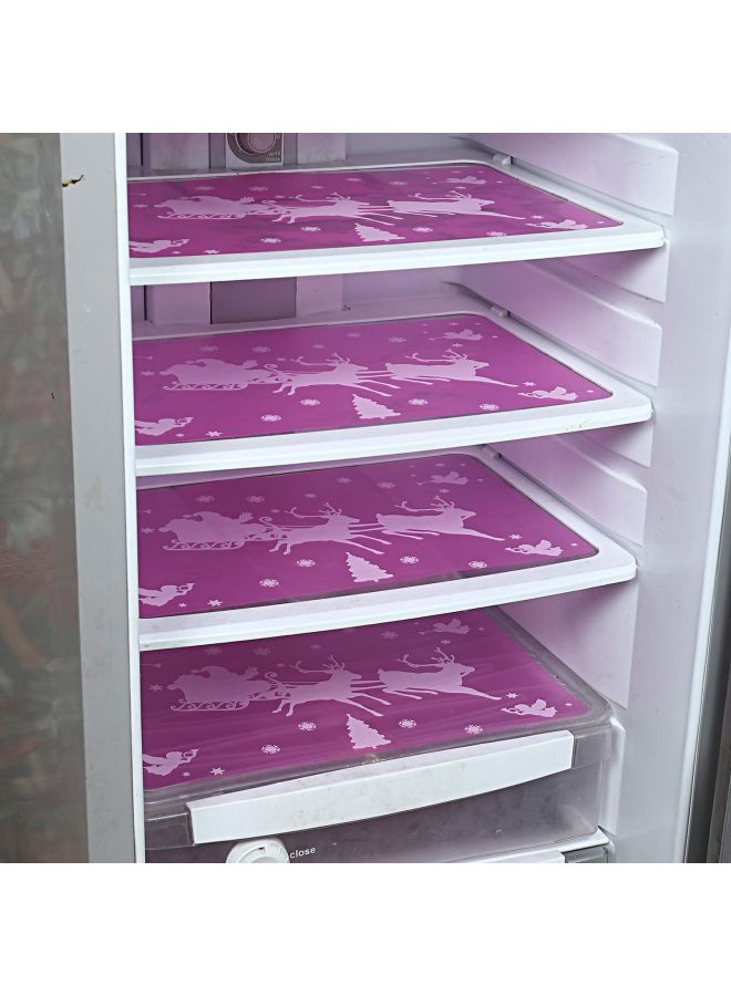 Kuber Industries 3-Piece Printed Refrigerator Drawer Mat Set Purple 44x1x30cm - Image 3