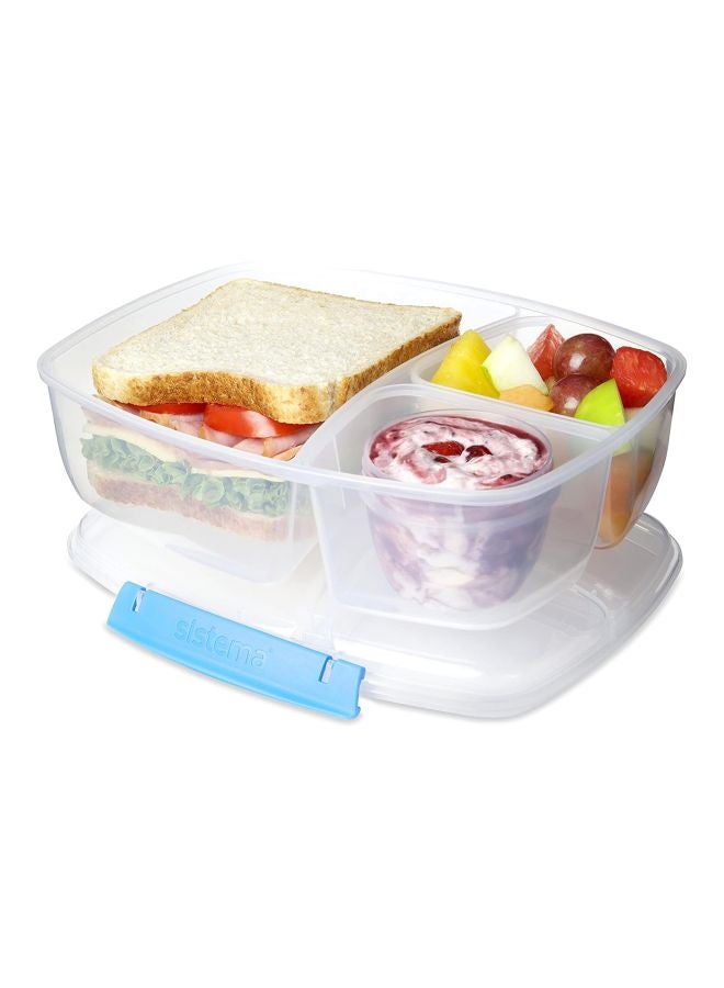 sistema - Yogurt Pot To Go Food Storage With Triple Split Multicolour 2 LitreLiters - Image 1