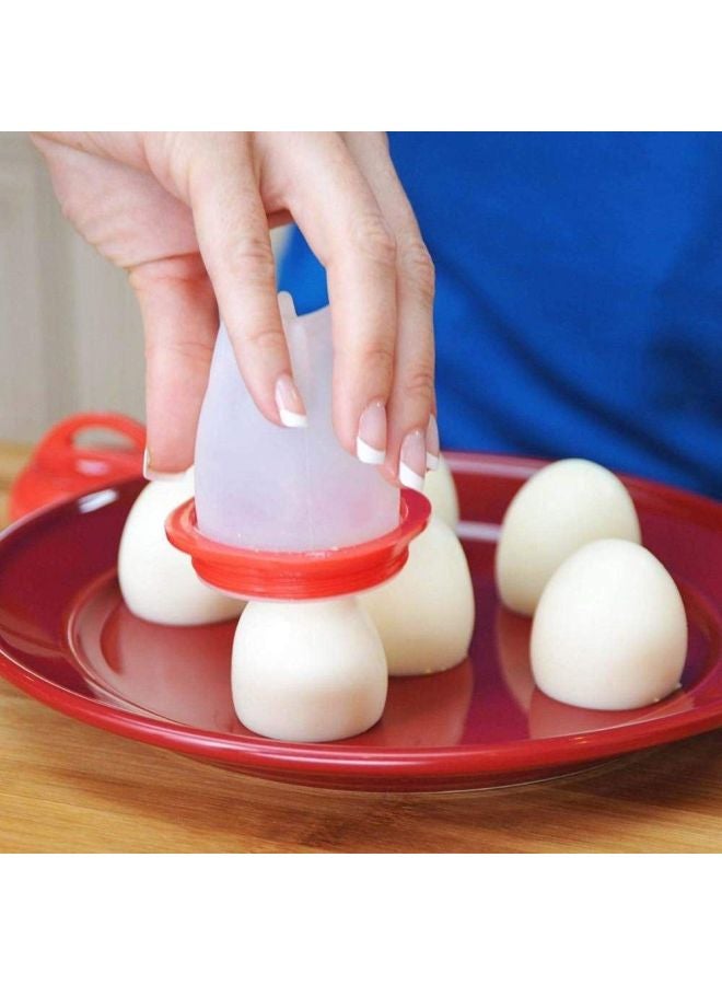 6-Piece Silicone Egg Steamer Set Red/White - v1603962055/N29168341A_6