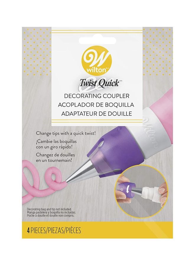 ويلتون مجموعة موصل تيار للتوصيل السريع من 4 قطع أبيض/أرجواني - Image 2