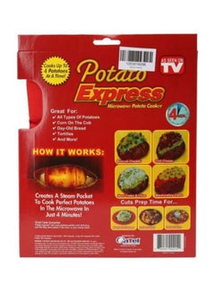 AS SEEN ON TV Potato Express Microwave Potato Cooker Red 11x8.5x0.75inch  - Image 2