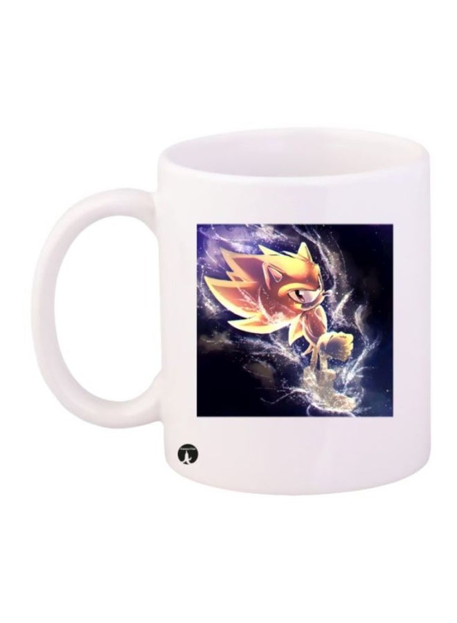 Sonic Printed Mug White/Blue/Yellow