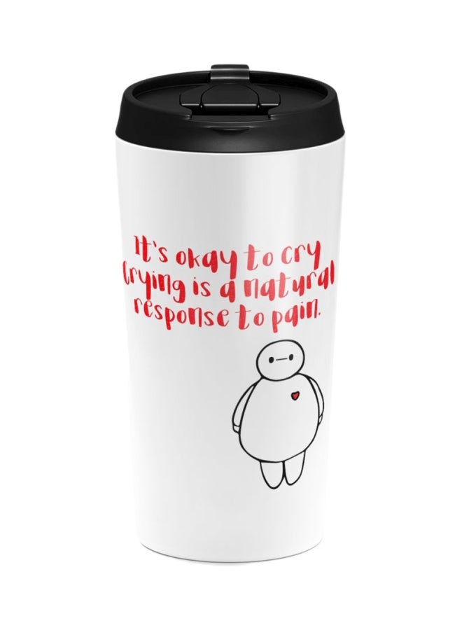LOUD UNIVERSE Big Brother Quote Printed Stainless Steel Tumbler With Lid White/Red/Black  - Image 1