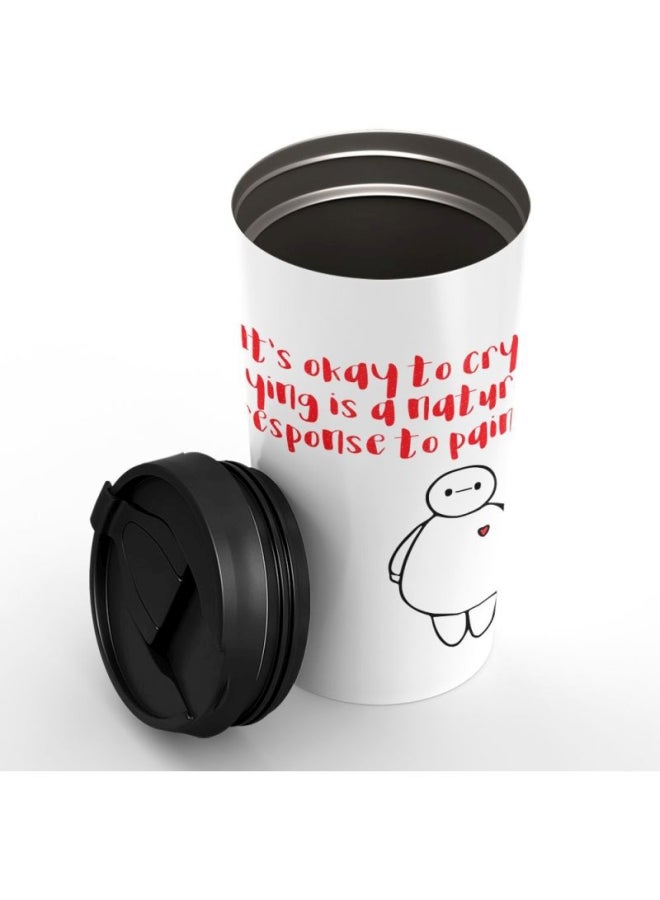 LOUD UNIVERSE Big Brother Quote Printed Stainless Steel Tumbler With Lid White/Red/Black  - Image 2