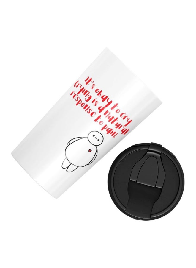 LOUD UNIVERSE Big Brother Quote Printed Stainless Steel Tumbler With Lid White/Red/Black  - Image 3