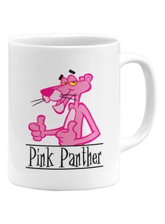 LOUD UNIVERSE Pink Panther Printed Coffee Mug White/Pink/Black 