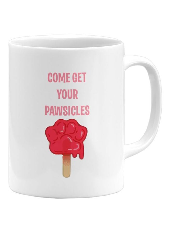 LOUD UNIVERSE Printed Coffee Mug White/Red/Pink 