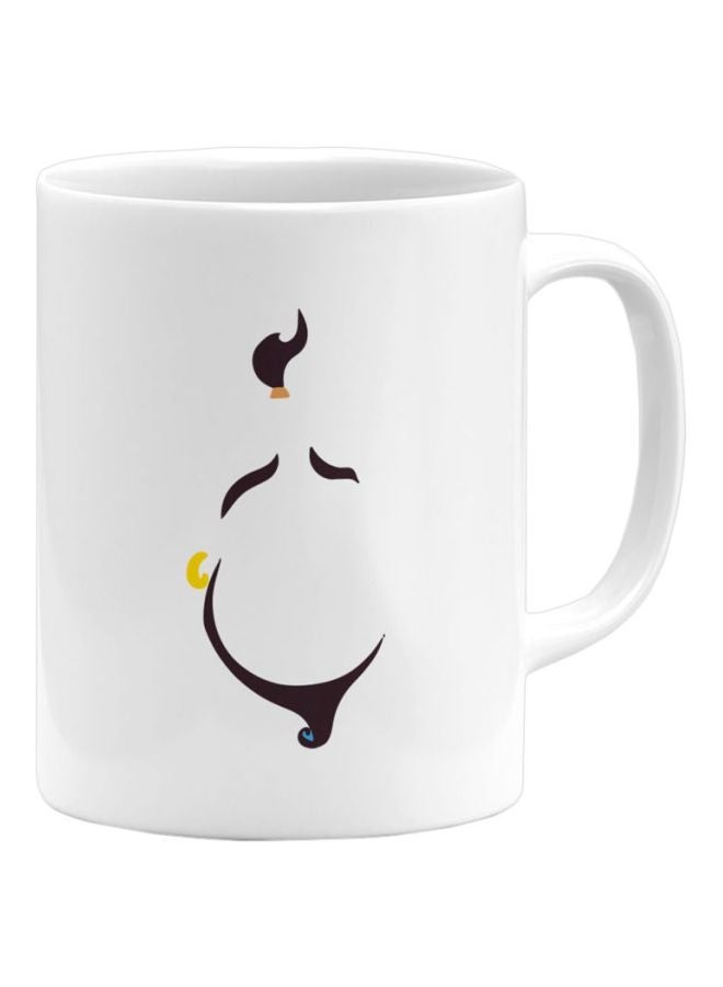 LOUD UNIVERSE Genie Printed Coffee Mug White/Black/Yellow 