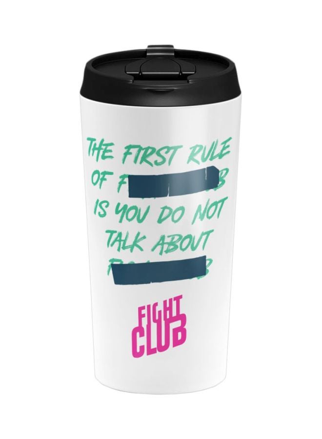 LOUD UNIVERSE Fight Club Printed Stainless Steel Tumbler With Lid White/Green/Pink 