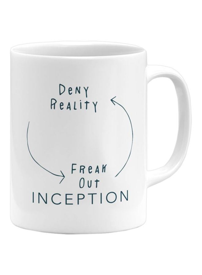 LOUD UNIVERSE Inception Quote Printed Coffee Mug White/Green 