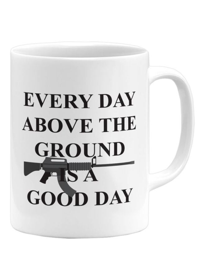 LOUD UNIVERSE Scarface Quote Printed Coffee Mug White/Black/Grey 