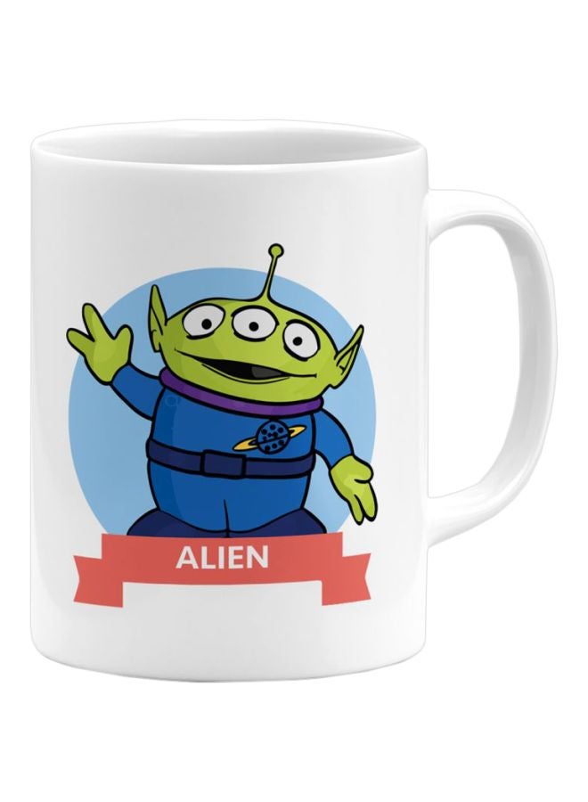 لاود يونيفيرس مج قهوة من السيراميك بطبعة شخصية الكائن الفضائي من فيلم "Toy Story" أبيض/أزرق/أخضر