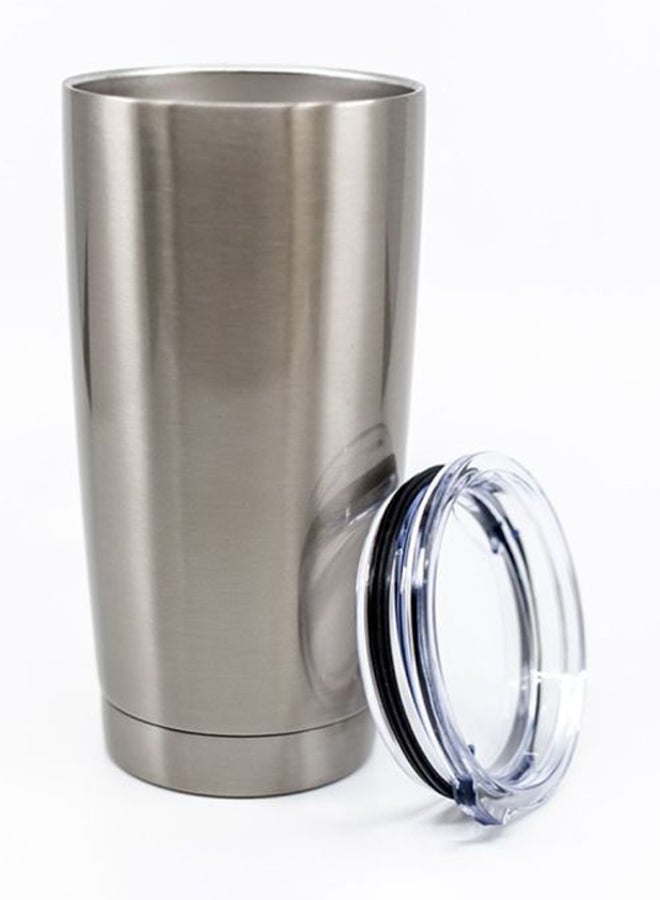 LOUD UNIVERSE We Know Love Will Find A Way Printed Stainless Steel Travel Tumbler With Lid Silver/Yellow/Black  - Image 2