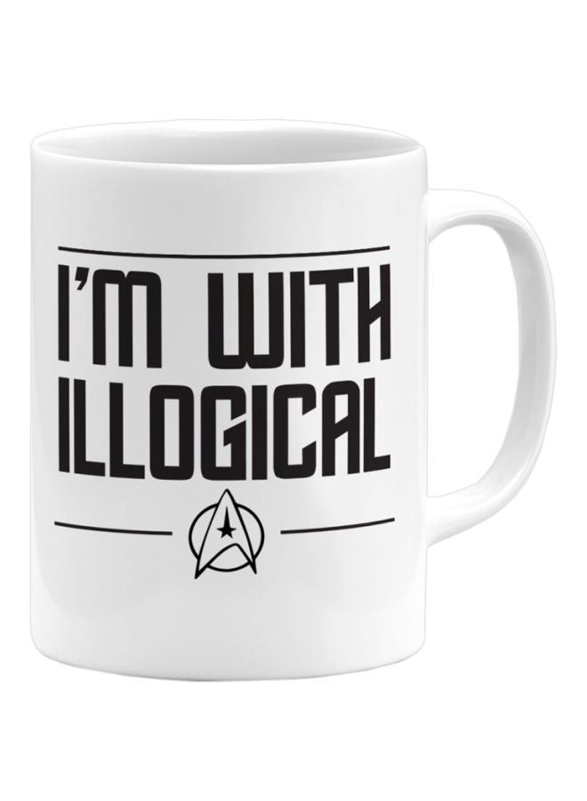 LOUD UNIVERSE Illogical Star Trek Printed Ceramic Coffee Mug White/Black 