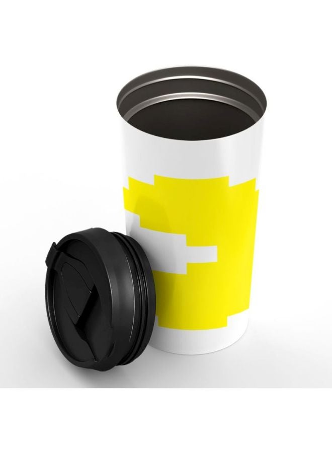 LOUD UNIVERSE Pacman Hero Monster Printed Stainless Steel Tumbler White/Black/Yellow  - Image 2