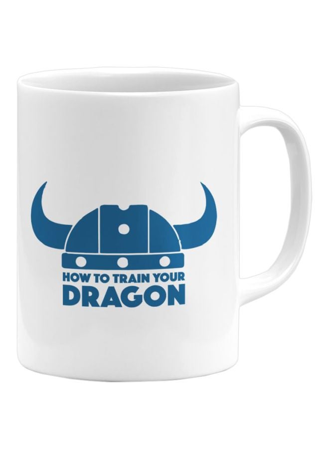 LOUD UNIVERSE How To Train Your Dragon Printed Ceramic Coffee Mug White/Blue 