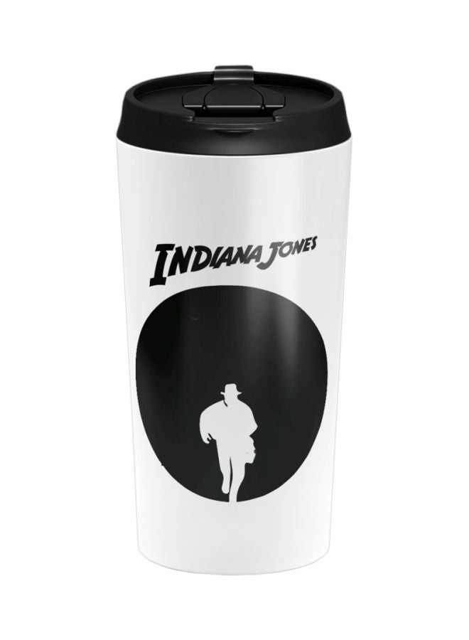 LOUD UNIVERSE Indiana Jones Poster Printed Stainless Steel Tumbler With Lid White/Black