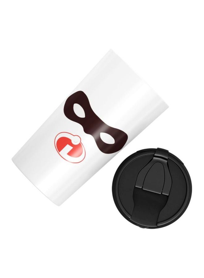 LOUD UNIVERSE Incredibles Mask Printed Stainless Steel Tumbler With Lid White/Black/Red  - Image 3