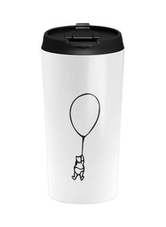 LOUD UNIVERSE Cute Minimal Printed Stainless Steel Tumbler With Lid White/Black 