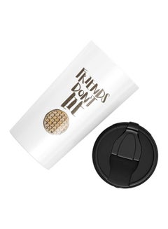 LOUD UNIVERSE Pie Waffle Stranger Things Printed Stainless Steel Tumbler With Lid White/Black/Brown  - Image 3