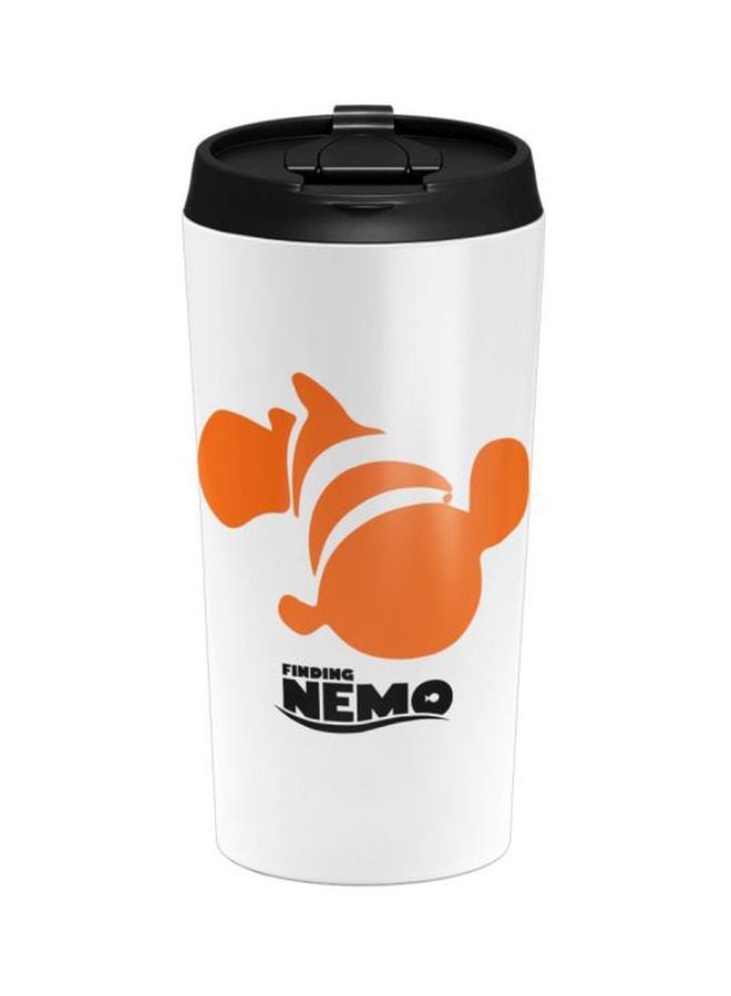 LOUD UNIVERSE Finding Nemo Printed Stainless Steel Tumbler With Lid White/Black/Orange 