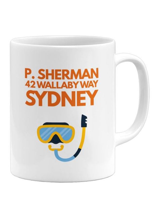 LOUD UNIVERSE Australian Address Finding Nemo Printed Coffee Mug White/Orange/Yellow