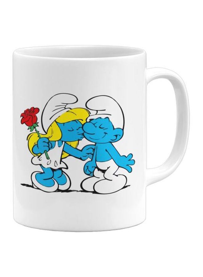 LOUD UNIVERSE - Smurf Children Printed Coffee Mug White/Blue/Yellow - Image 1