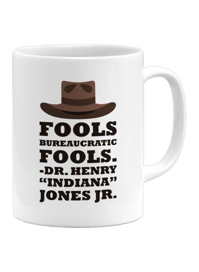 LOUD UNIVERSE Indiana Jones Quote Printed Coffee Mug White/Brown 