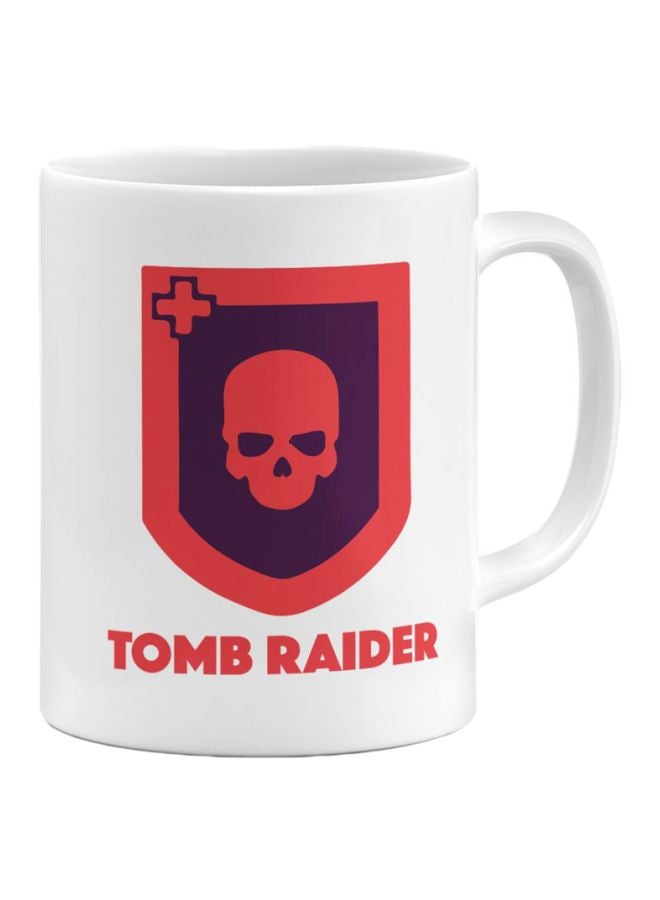 LOUD UNIVERSE Tomb Raider Logo Printed Ceramic Coffee Mug White/Red/Black