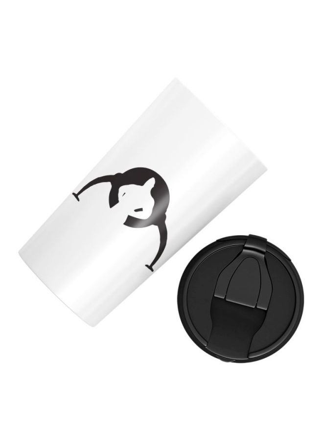 LOUD UNIVERSE Incredibles Dad Printed Stainless Steel Travel Tumbler With Acrylic Lid White/Black  - Image 3