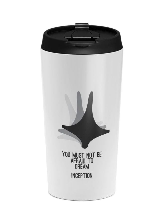 LOUD UNIVERSE Inception Quote Printed Tumbler With Lid White/Black 